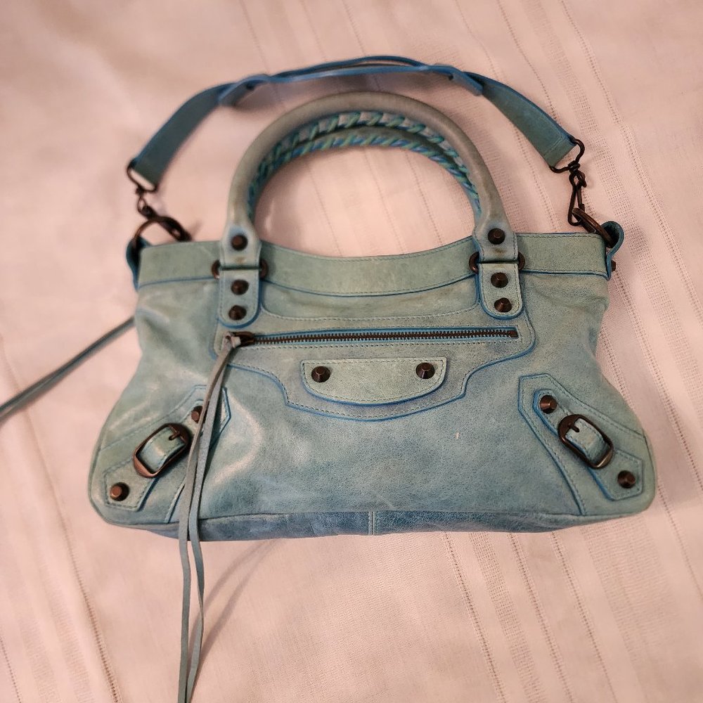 Balenciaga Handbag #3315T in turquoise